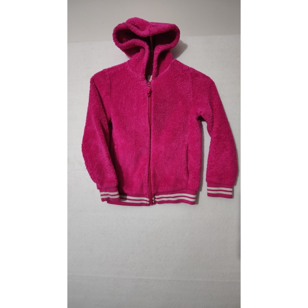 Girls Pink Wonder Nation Zip Up‎ Hoodie size M (7-8) fuzzy In Color